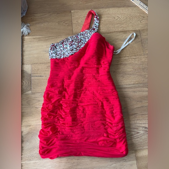 Jovani Dresses & Skirts - Jovani one shoulder formal mini dress 10